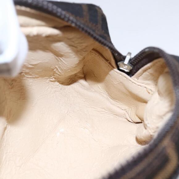 FENDI Zucca Canvas Pouch Hand Bag Black Brown Auth 154968 - Picture 11 of 15